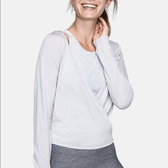 Outdoor Voices Tops - OUTDOOR VOICES Merino Plié Wrap Cardigan Top